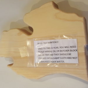 Michigan Shaped Wood Cheese Board